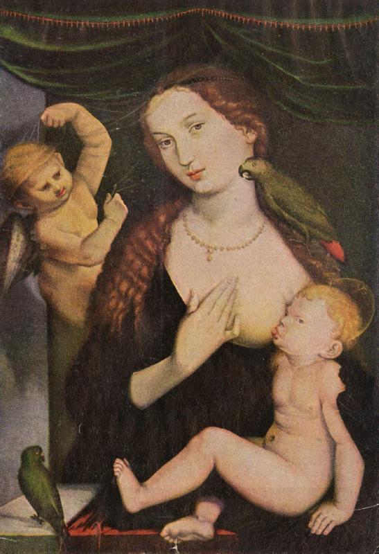 Hans Baldung Grien Madonna mit den Papageien oil painting picture
